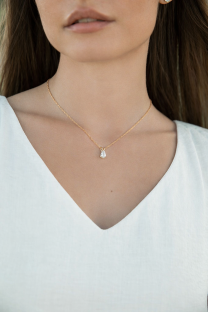 Pear Shaped Lab Diamond Pendant