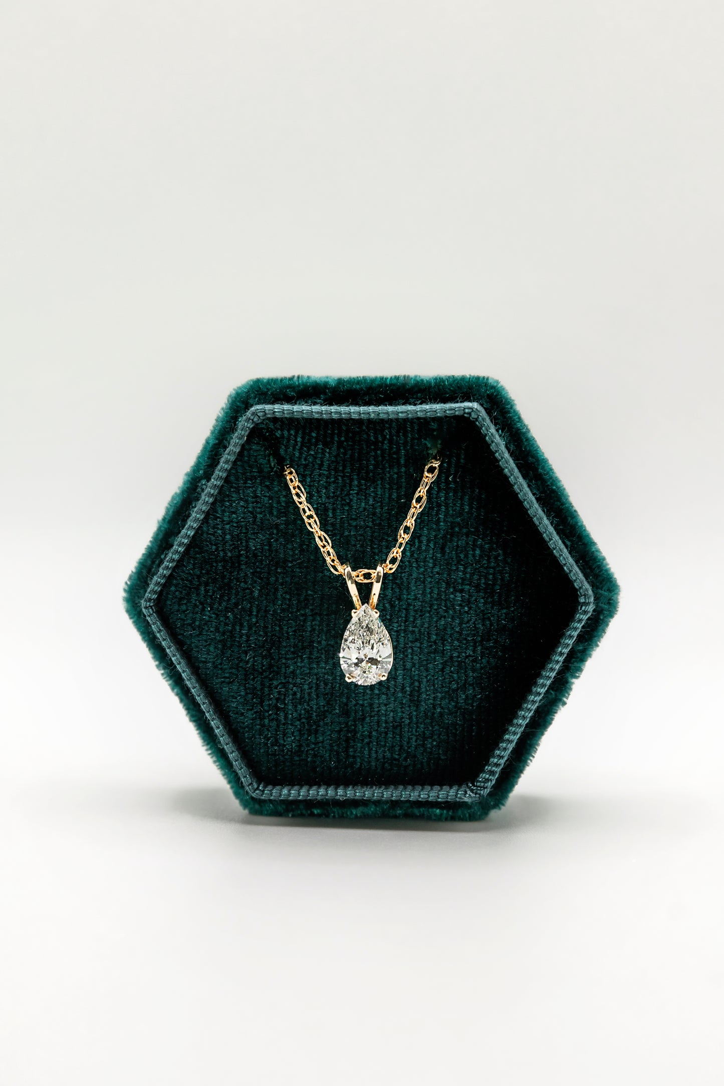 Pear Shaped Lab Diamond Pendant