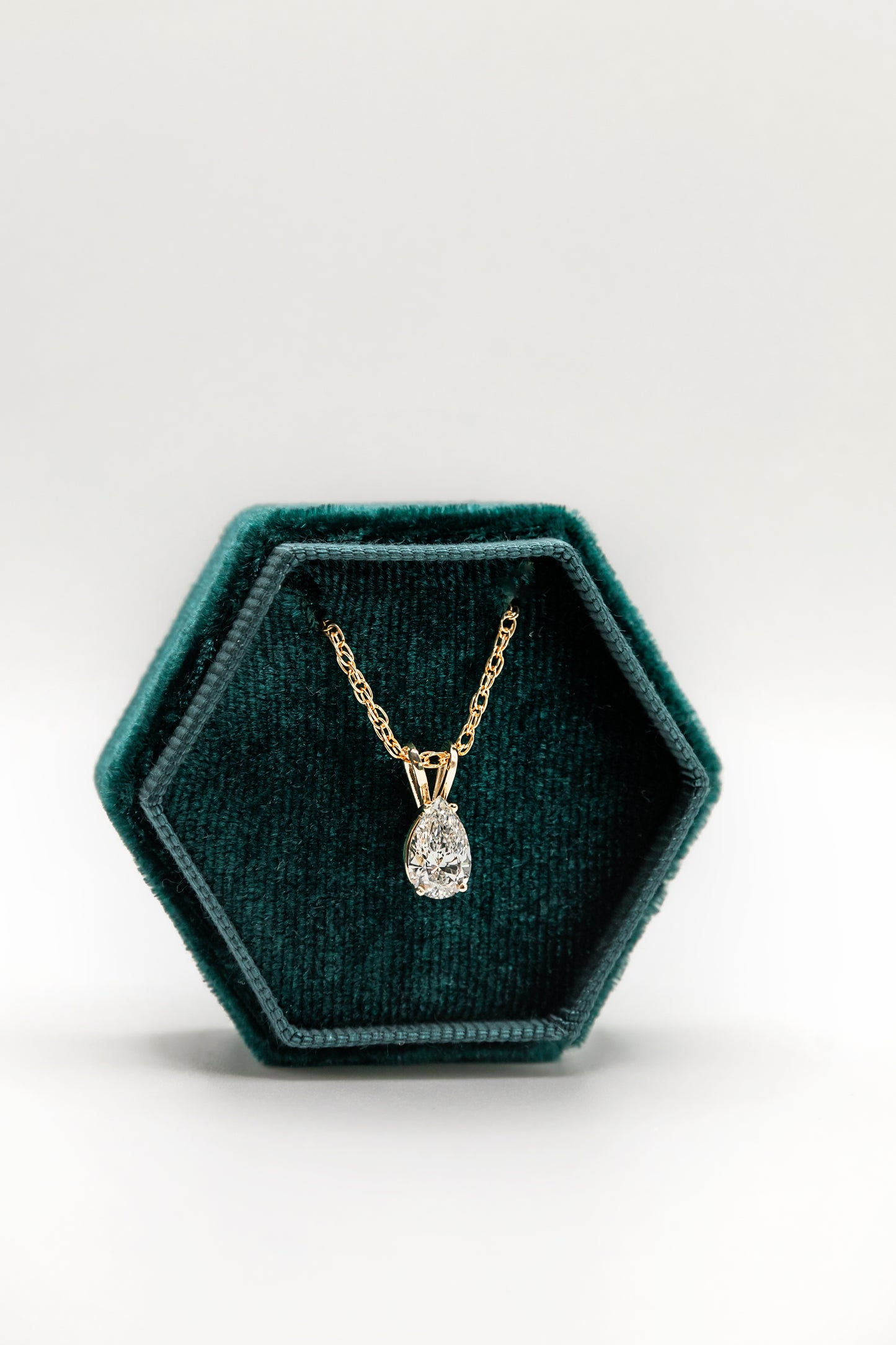 Pear Shaped Lab Diamond Pendant
