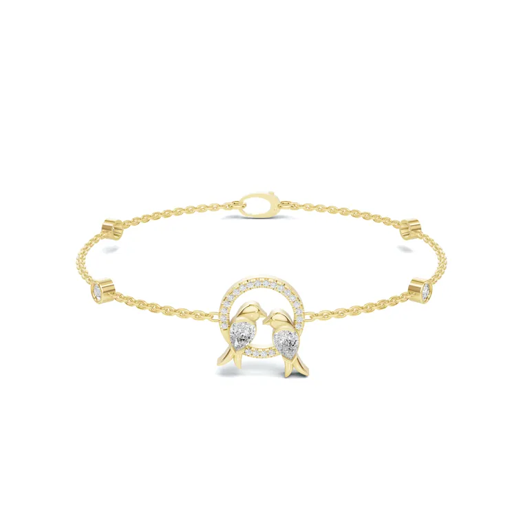 Elaria Twin Dove Embrace Bracelet