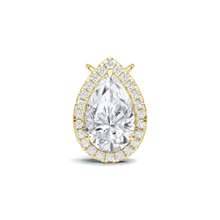 Teardrop Halo Diamond Pendant