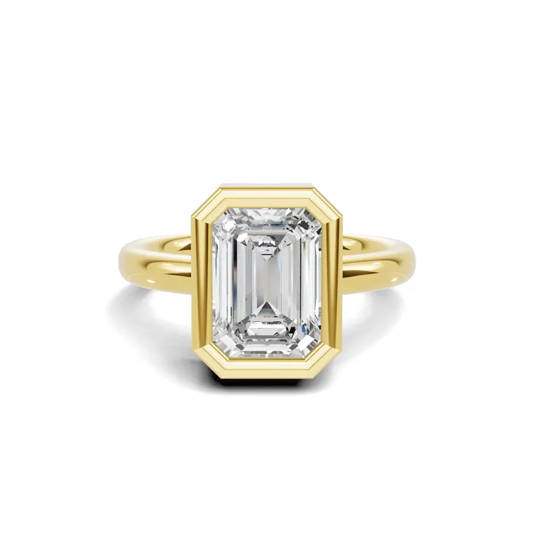 Emerald Frame Solitaire Ring
