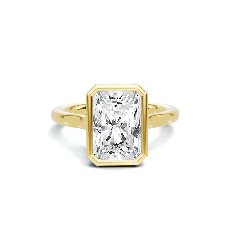 Emerald Halo Solitaire Ring