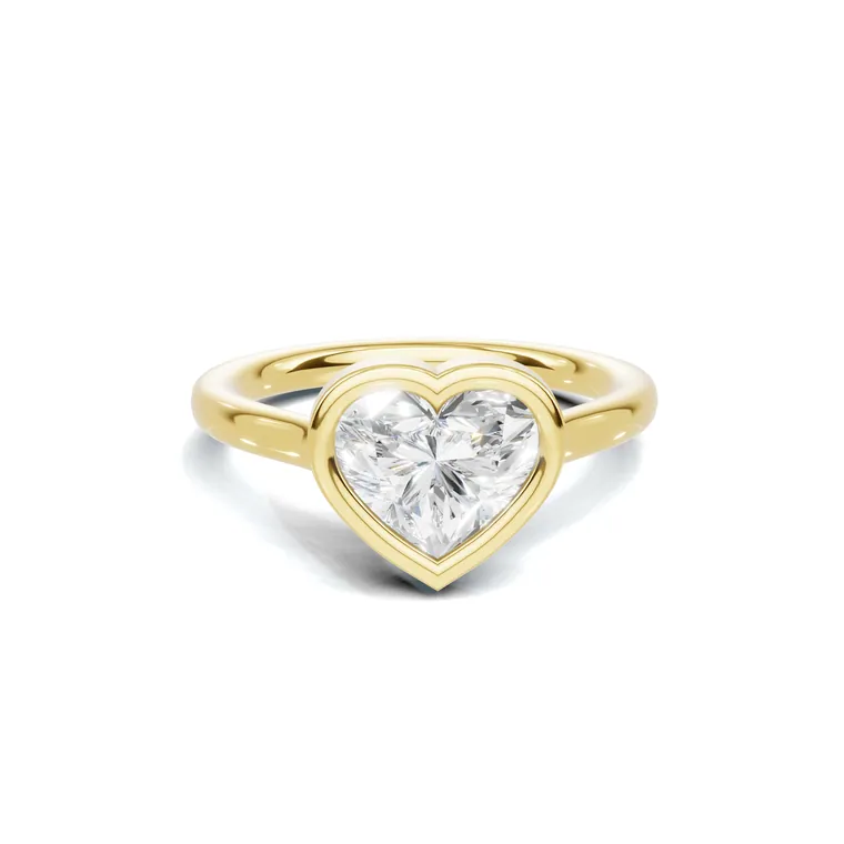 Heart Diamond Bezel Ring