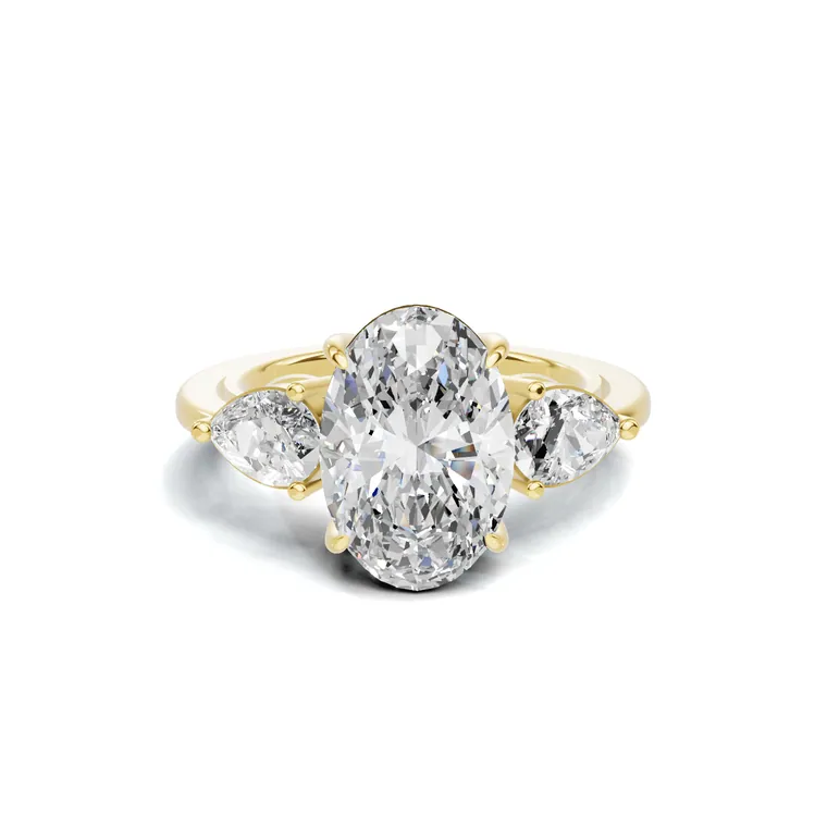 Liora Oval Three Stone Ring