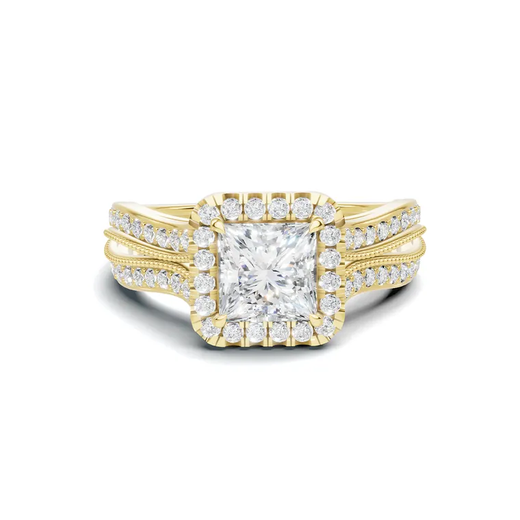 Regal Halo Crest Ring